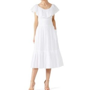 Tory Burch striped seersucker dress 12 EUC